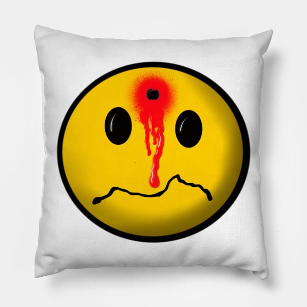 Bloody shot emoji smiley Pillow by wolfmanjaq