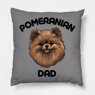 Pomeranian Dad Funny Gift Dog Breed Pet Lover Puppy Pillow