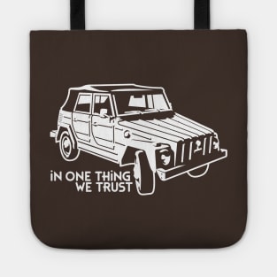 In one Thing we trust (white) Tote