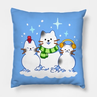 Snow Kitties Pillow