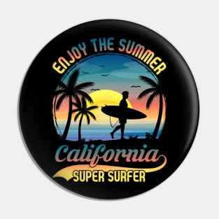 California Super Surfer Pin