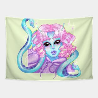 Pastel Alien Girl Tapestry