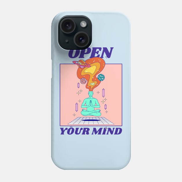 Open Your Mind Mystical Esoteric Psychedelic Phone Case by Tip Top Tee's