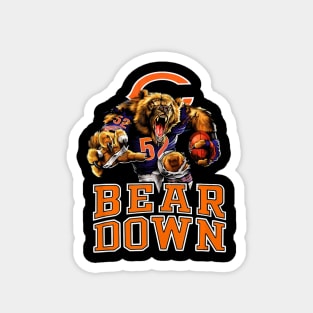 Bear Down #52 Chicago Sports Fan Football Magnet