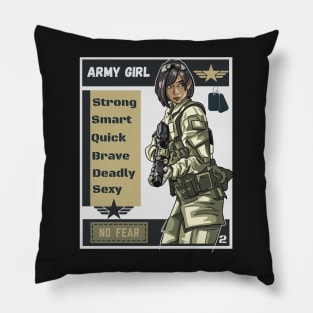 Anime Army Girl 2b Pillow