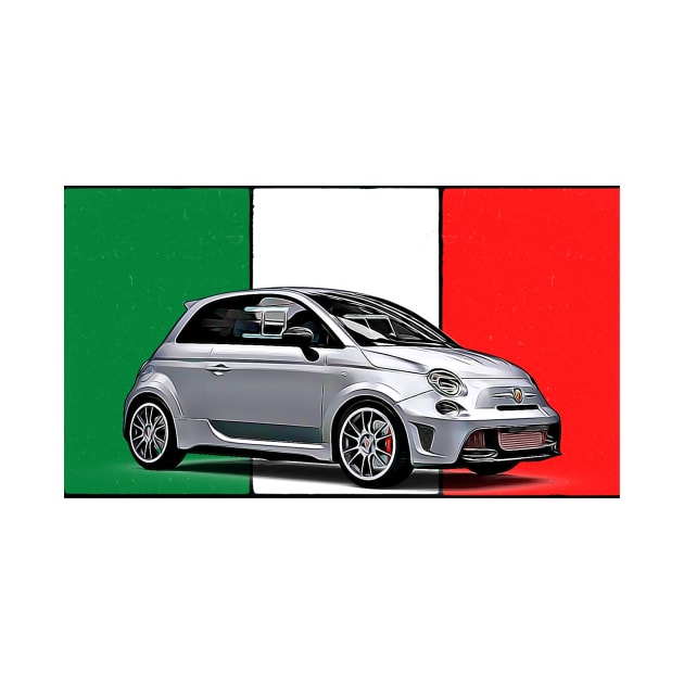 Abarth 696 Italian Print by Auto-Prints