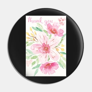 Thank You Watercolor Card Pin