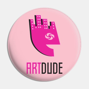 YourArtDude Logo In Pink And Black Pin