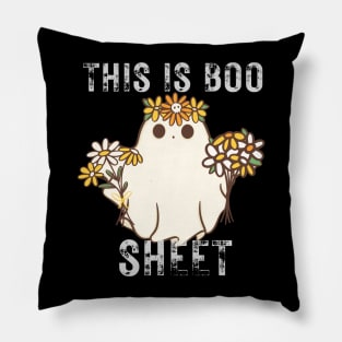 This Is Boo Sheet Ghost Retro Halloween Costume Pillow