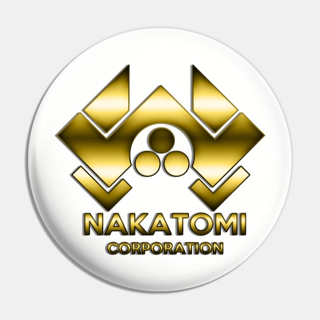 Nakatomi Logo - Gold Pin by BigOrangeShirtShop