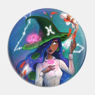 Pisces Witch Pin