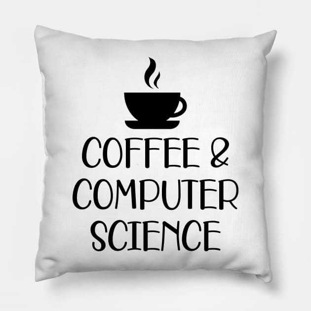 Coffee and Computer Science Pillow by KC Happy Shop