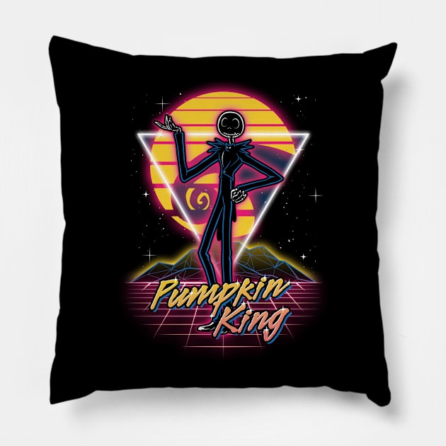 Retro Pumpkin King Pillow by Olipop