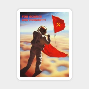 For Science and Humanity Soviet Propaganda Poster Magnet