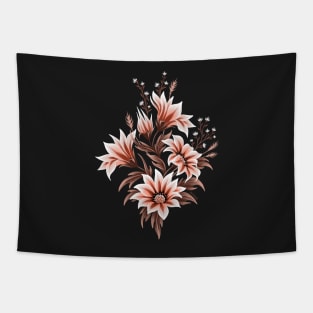 Gazania Floral - Black Brown Tapestry