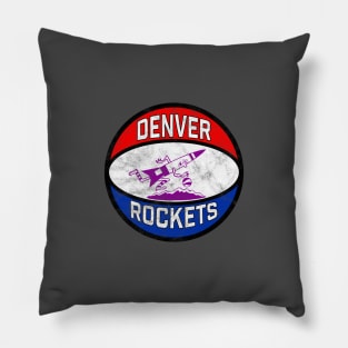 Retro Denver Rockets vintage design Pillow