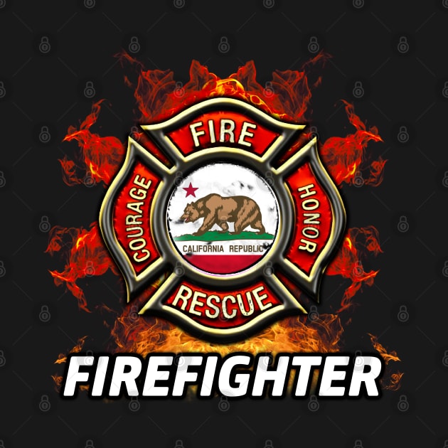 Firefighter California by Dojaja