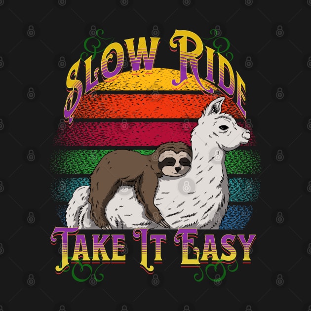 Sloth Riding Llama – Slow Ride by RockReflections