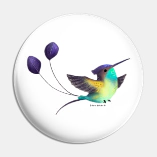 Spatuletail Hummingbird Pin