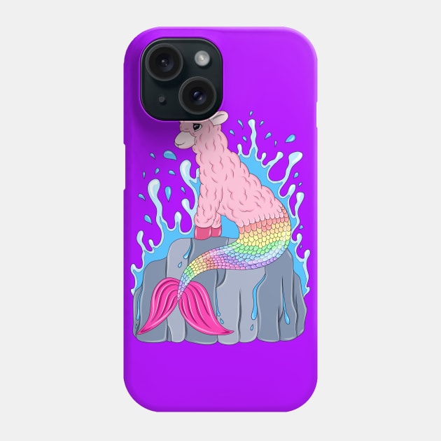 Llamacorn Mermaid Phone Case by MelanieJeyakkumar