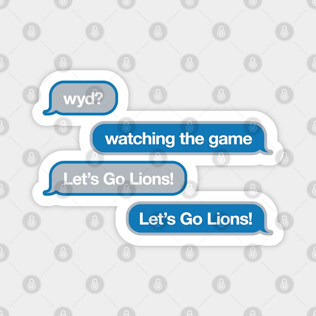 Lions WYD Text Magnet by Rad Love
