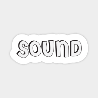 Film Crew On Set - Sound - White Text - Front Magnet