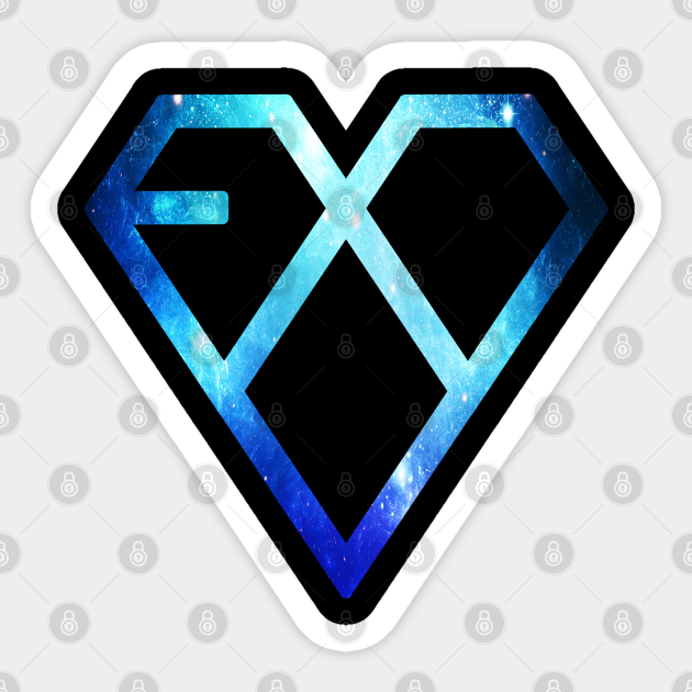 exo logo galaxy exo sticker teepublic