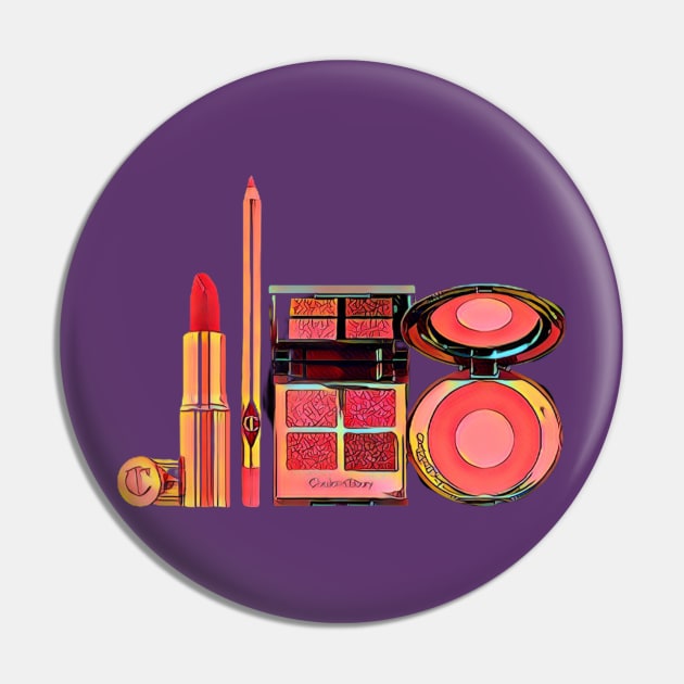 Make up popart Pin by nicfearn_designs