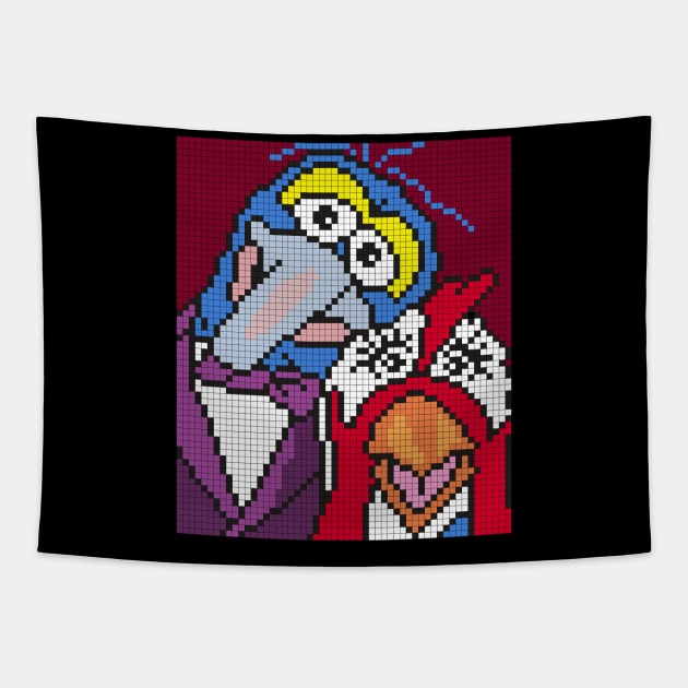 POXELART - Gonzo And Camilla The Chicken From The Muppets Tapestry by JigongNumpuk