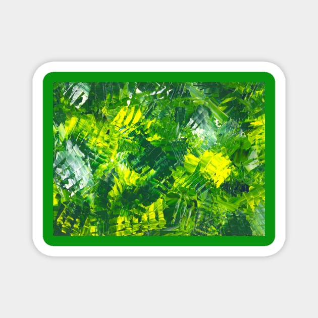 Green Abstract art Magnet by TAMOH65