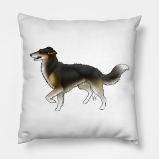 Dog - Silken Windhound - Black and Tan Pillow