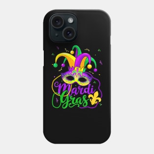 Mardi Gras For Women Kids Men Beads Mask Feathers Hat Phone Case