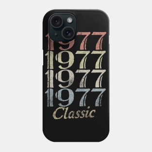 43rd Birthday Gift 43 Years Old Retro Vintage 1977 Classic Phone Case