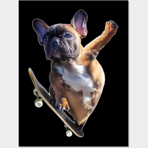 French Bulldog Skateboard T Shirt Dog Skater Skateboarding French Bulldog Skateboard T Shirt Dog Skater Skateboarding