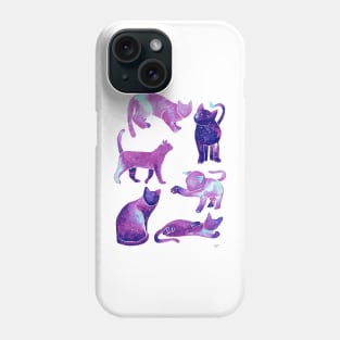 Galaxy Cats Pattern - Pink & Purple Phone Case