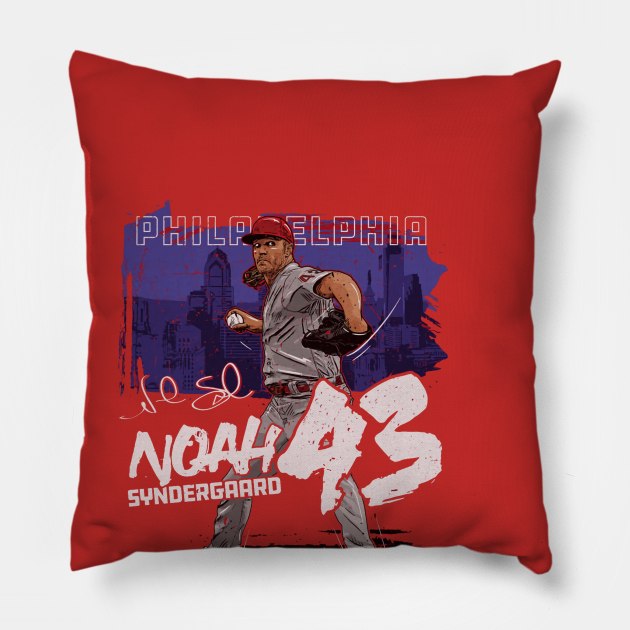 Noah Syndergaard Philadelphia State Pillow by danlintonpro