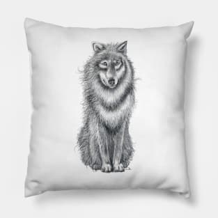 White Wolf Pillow