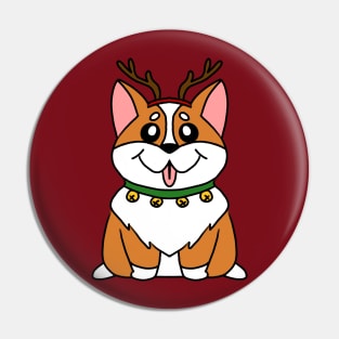 Christmas Corgi Pin