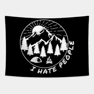 I Hate People Funny Camping Introvert Tapestry