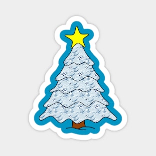 Blue fish Christmas tree Magnet