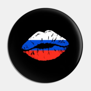 Russian Flag Lips For Russians Russia Pin