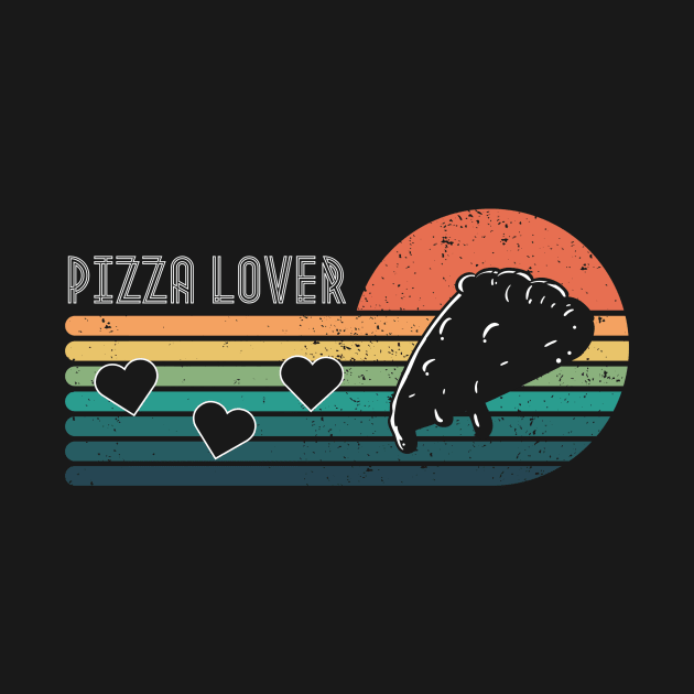 Pizza Lover Retro Sunset by DesignArchitect