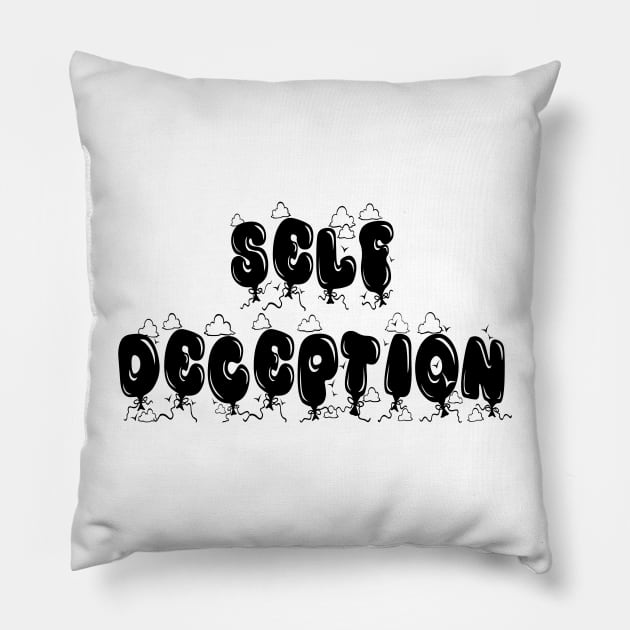 Balloon Clouds - Self Deception Pillow by kelly.craft