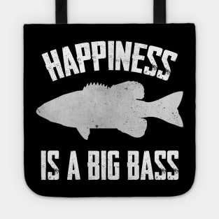 Happiness is a Big Bass Funny Fish Fishing Tote