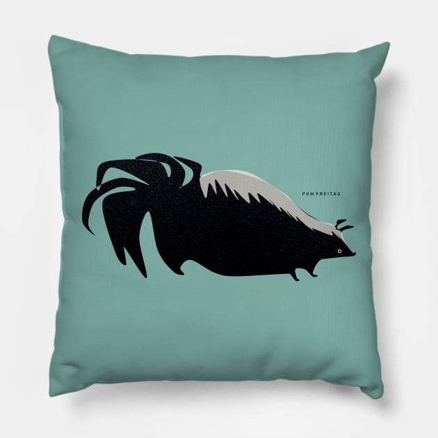 Skunk : Pillow by Annie Pom Freitag