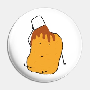 Kawaii Cute Chicken Nugget Food Anime Meme Funny Logo Art Pin