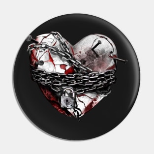 Vixx Chained up heart sticker Pin