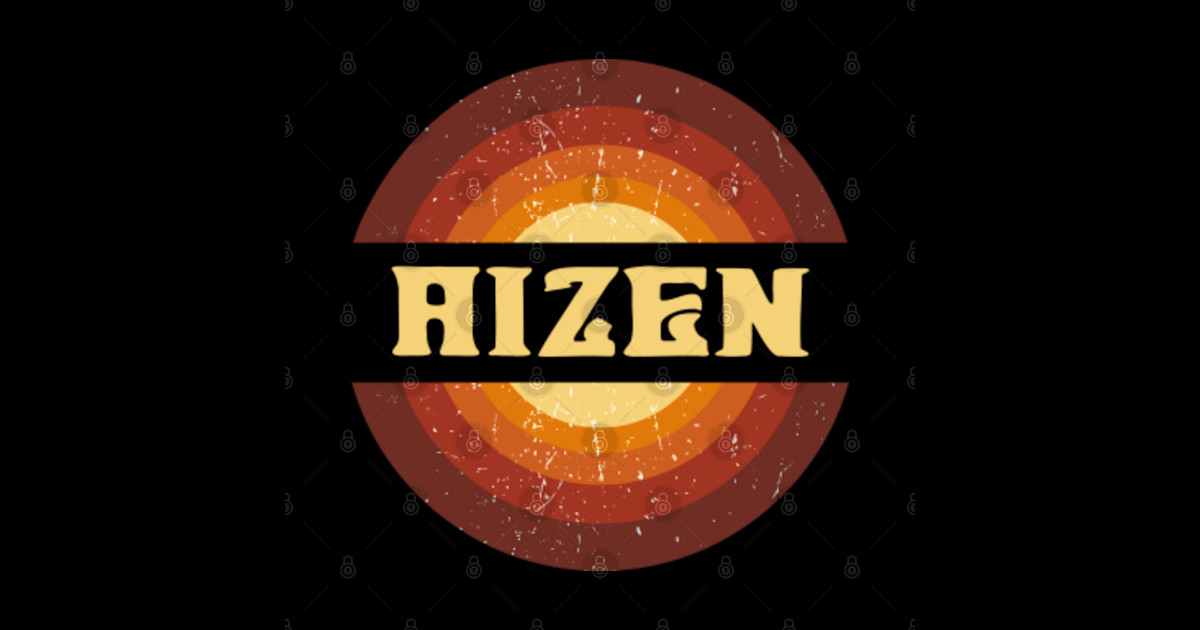 Vintage Proud Name Aizen Birthday Anime Gifts Circle - Aizen - Sticker ...