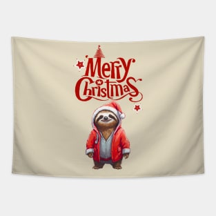 Christmas Sloth Tapestry