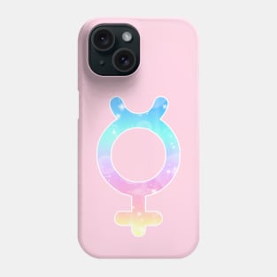 Mercury Planet Symbol in Magical Unicorn Colors Phone Case